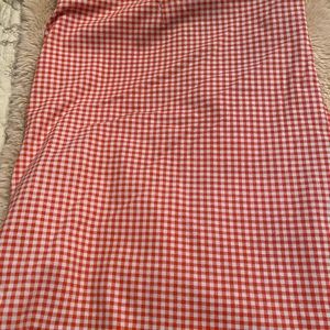 Cute Orange and White checkered skirt